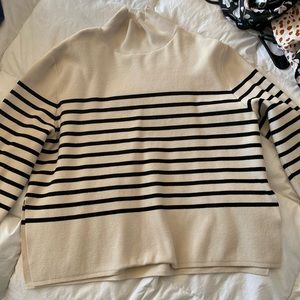 Striped turtleneck